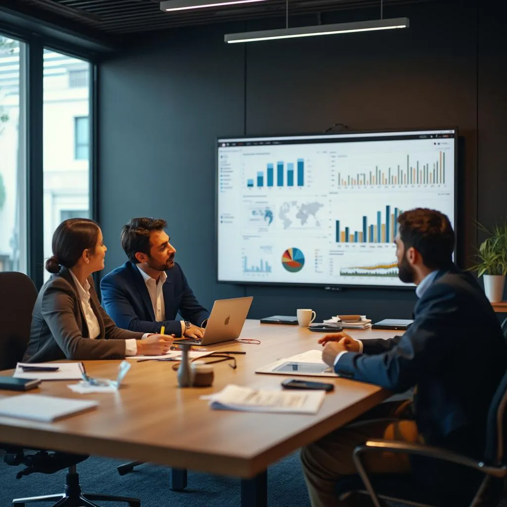 Equipo de trabajo en sesión de planificación